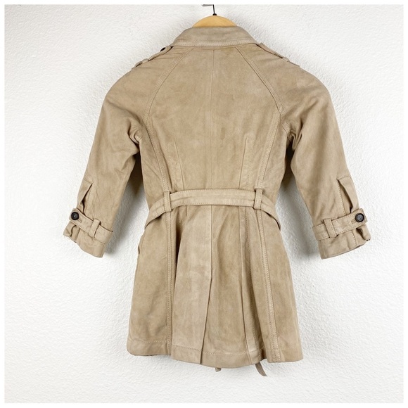 Gucci Toddler Leather Double Breast Trench Coat - Picture 2 of 10